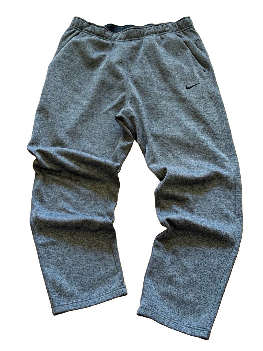 Nike Men's Grey Fleece Sweatpants with Swoosh